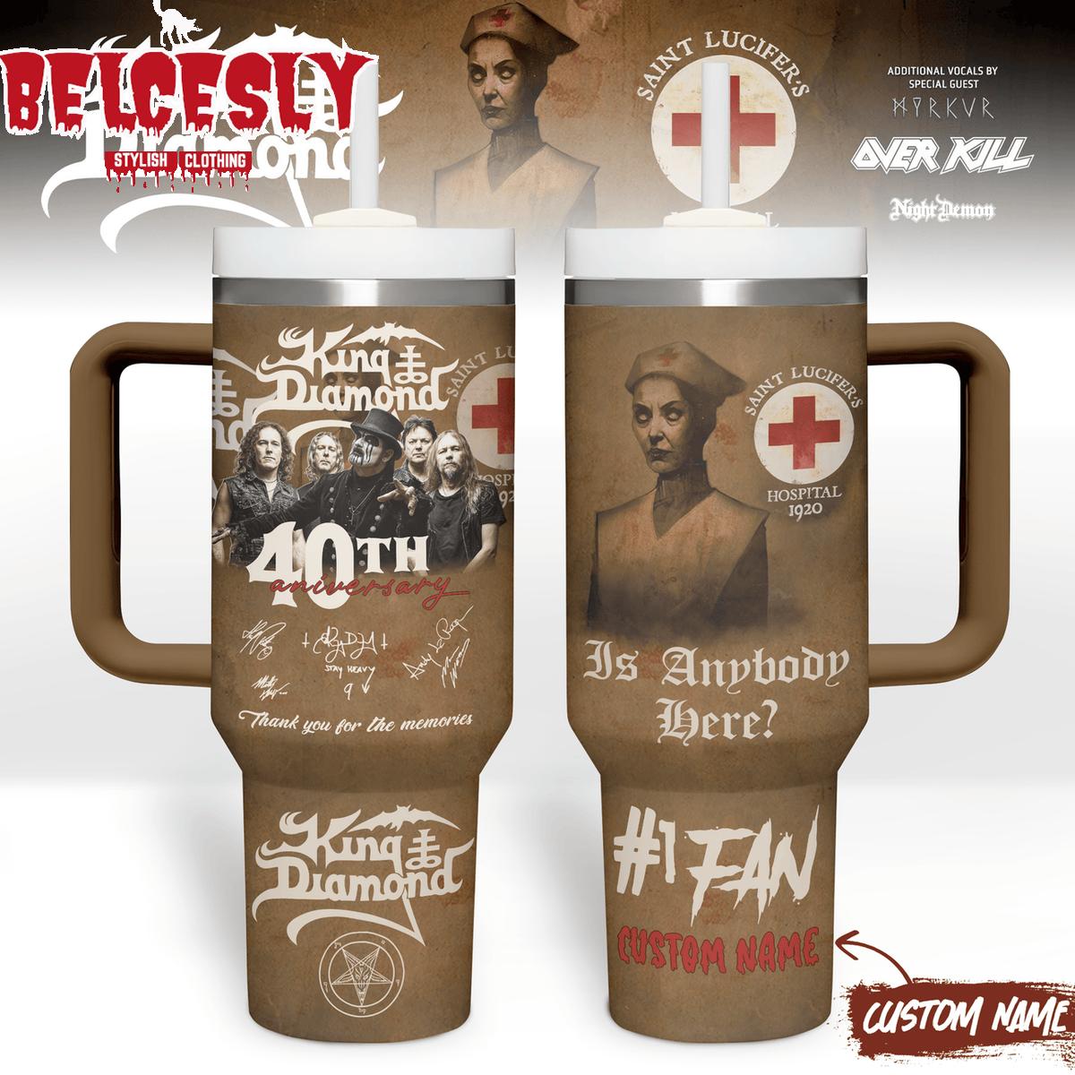 Halloween King Diamond Music Custom Stanley Quencher 40oz Stainless Steel Tumbler With Handle