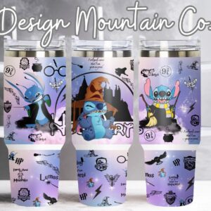 Halloween Lilo and Stitch Disney Cartoon Custom Stanley Quencher 40oz Stainless Steel Tumbler With Handle