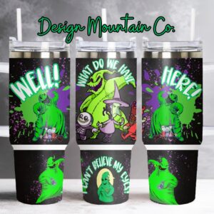 Halloween Oogie Boogie The Nightmare Before Christmas Cartoon Custom Stanley Quencher 40oz Stainless Steel Tumbler With Handle