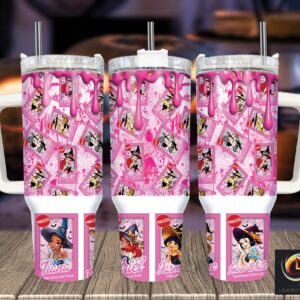 Halloween Princesses Disney Cartoon Custom Stanley Quencher 40oz Stainless Steel Tumbler With Handle