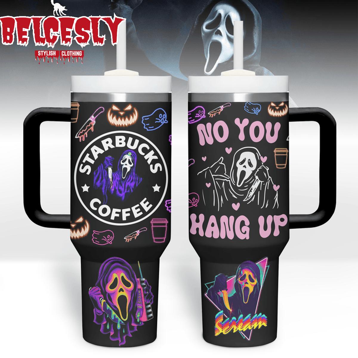 Halloween Starbucks Coffee Custom Stanley Quencher 40oz Stainless Steel Tumbler With Handle