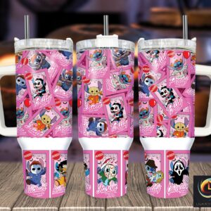 Halloween Stitch Disney Cartoon Custom Stanley Quencher 40oz Stainless Steel Tumbler With Handle