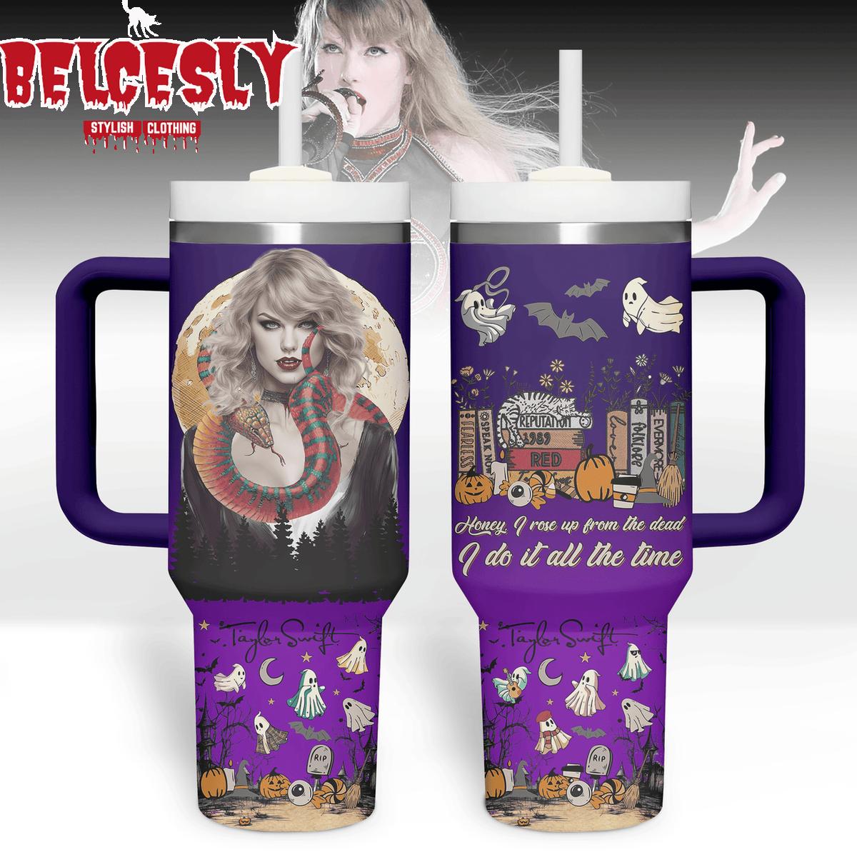 Halloween Taylor Swift Music Custom Stanley Quencher 40oz Stainless Steel Tumbler With Handle