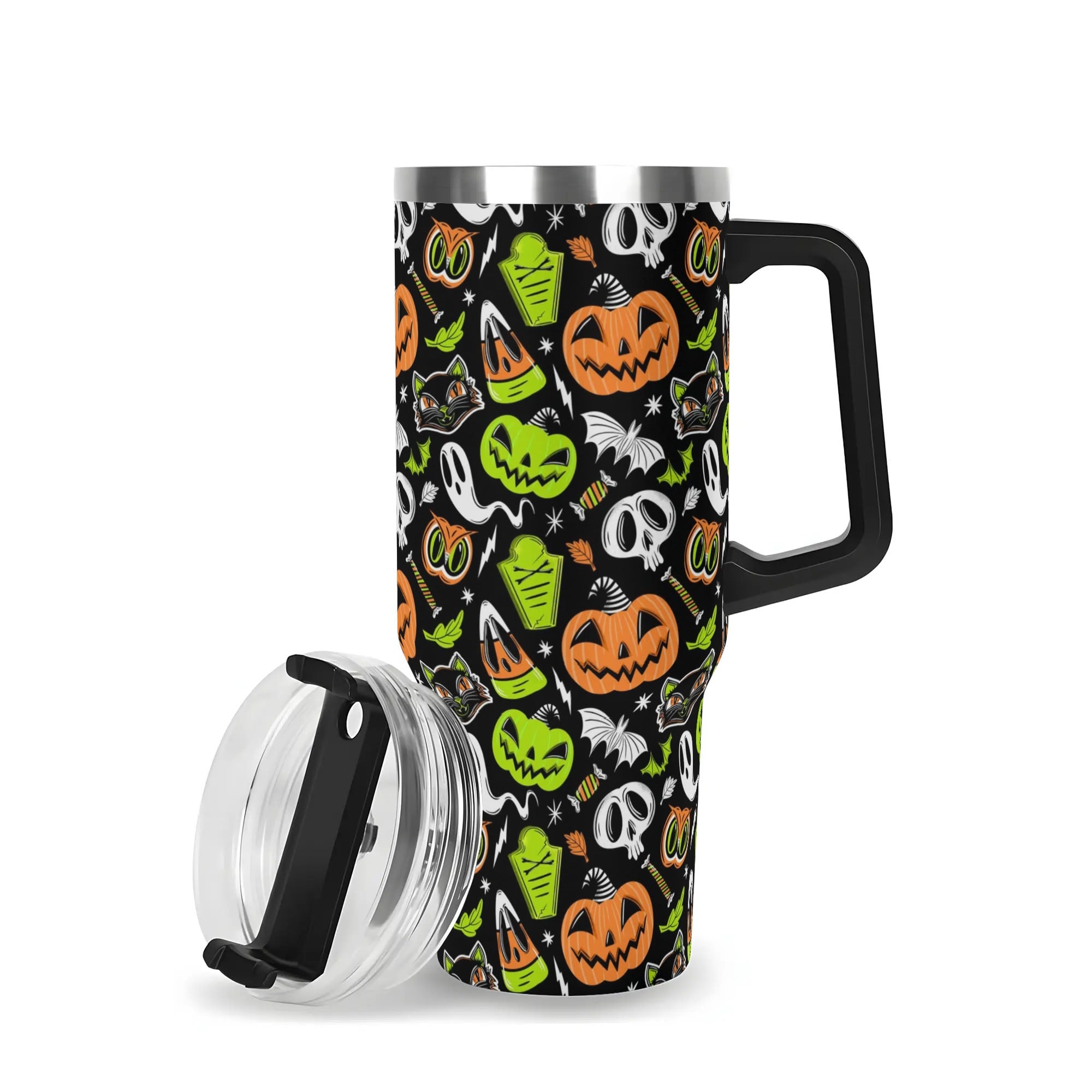 Halloween The Creeps Custom Stanley Quencher 40oz Stainless Steel Tumbler With Handle