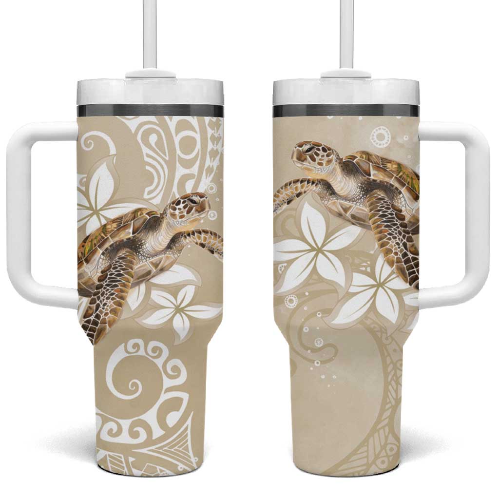 Happy Valentine's Day Polynesia SeaTurtle Polynesian Pollinate Color Custom Stanley Quencher 40oz Stainless Steel Tumbler With Handle