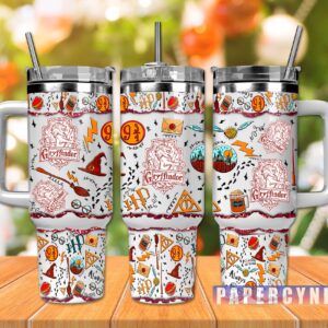 Harry Potter Custom Stanley Quencher 40oz Stainless Steel Tumbler With Handle