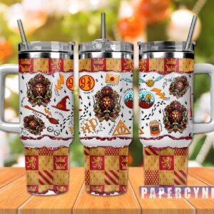 Harry Potter Custom Stanley Quencher 40oz Stainless Steel Tumbler With Handle