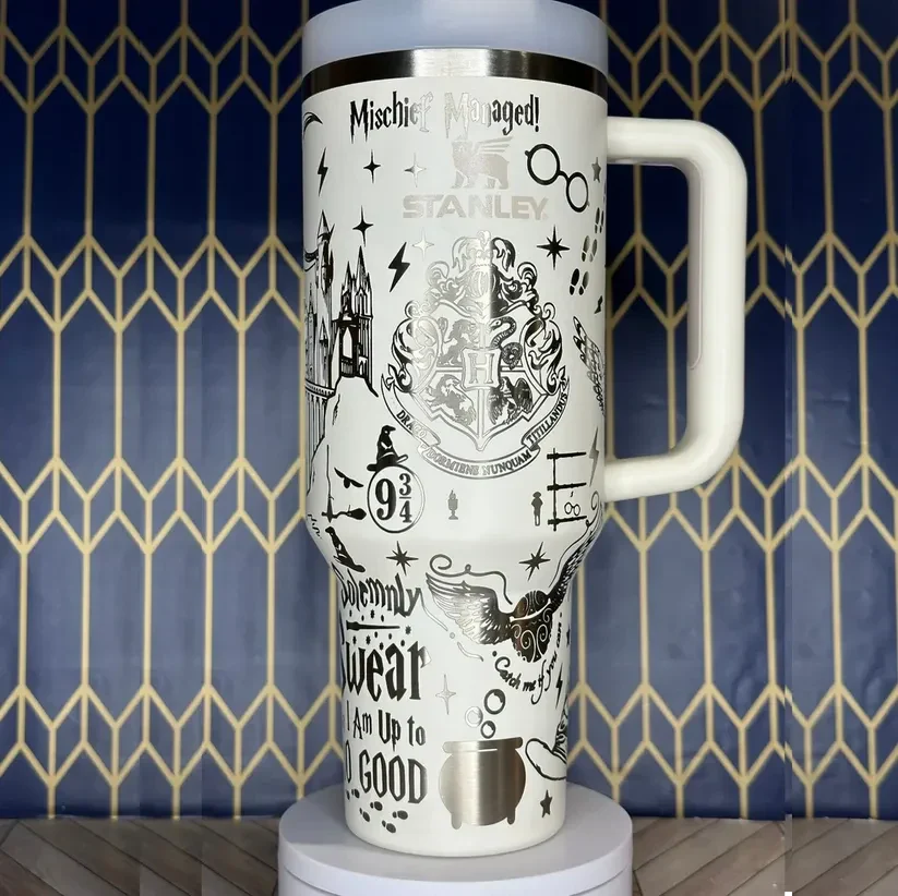 Harry Potter Movies Custom Stanley Quencher 40oz Stainless Steel Tumbler With Handle