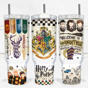 Harry Potter Movies Custom Stanley Quencher 40oz Stainless Steel Tumbler With Handle