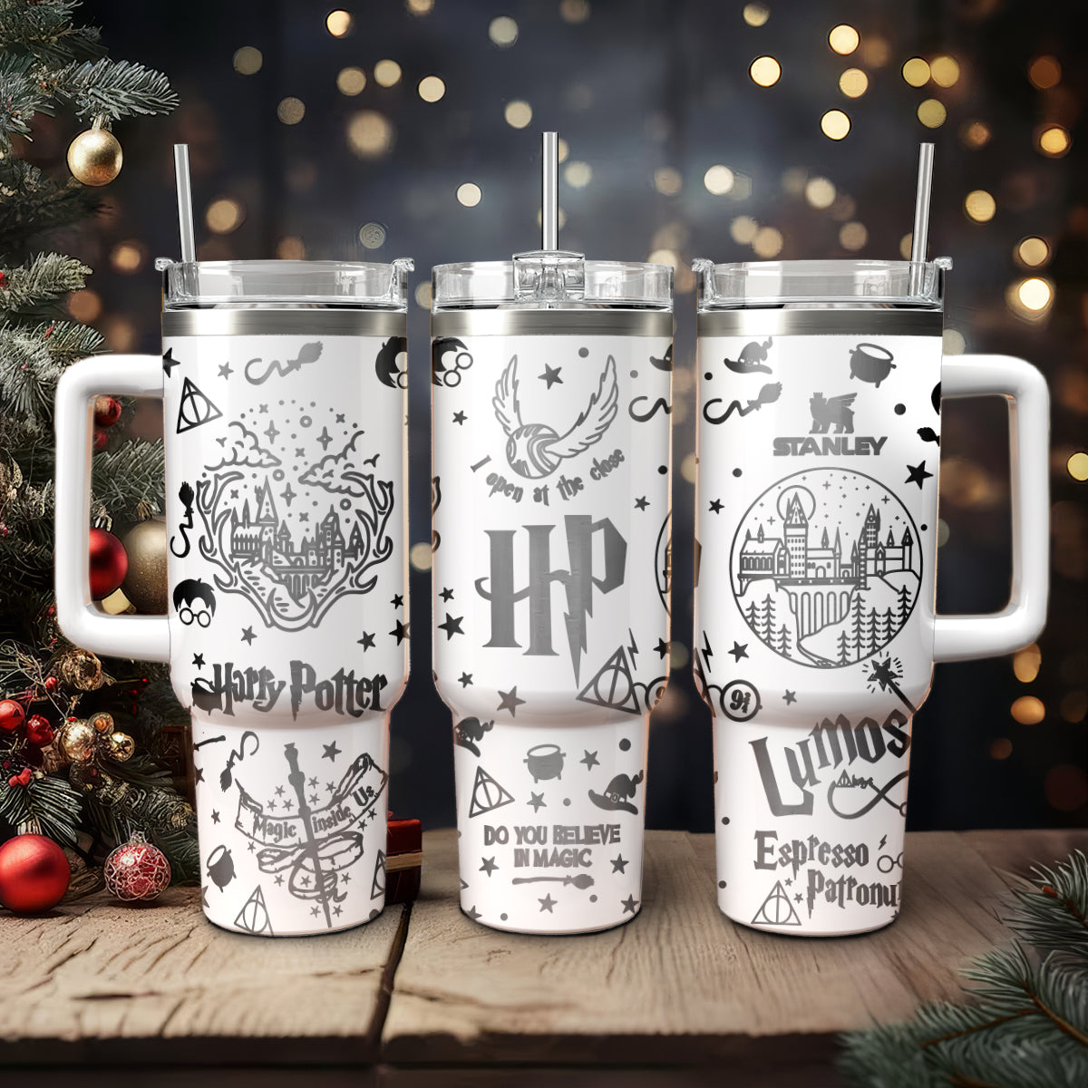 Harry Potter Movies Custom Stanley Quencher 40oz Stainless Steel Tumbler With Handle