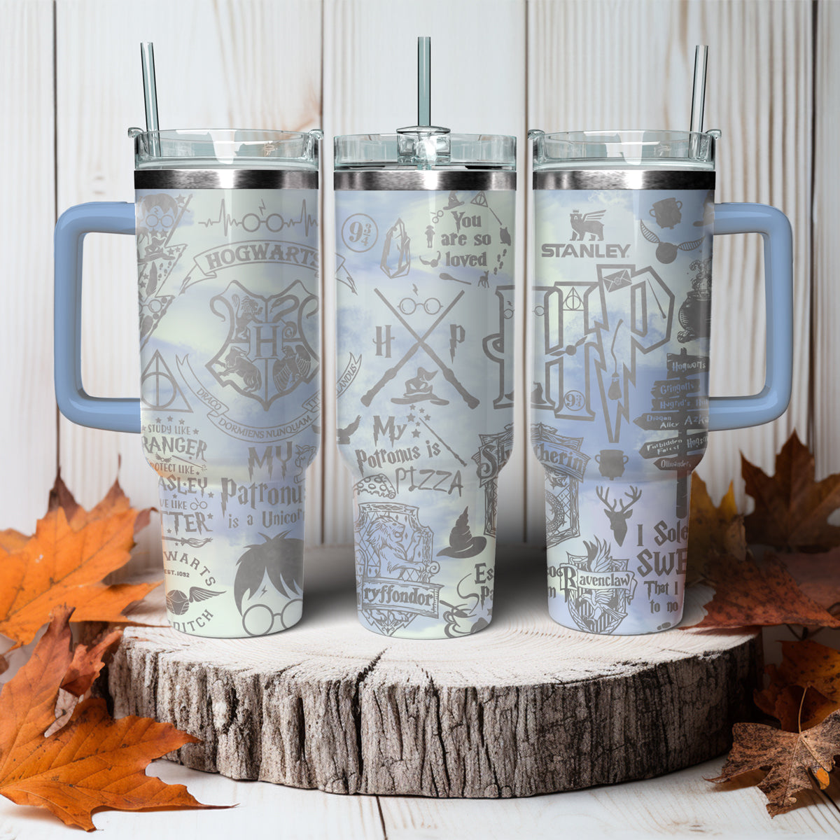 Harry Potter Movies Custom Stanley Quencher 40oz Stainless Steel Tumbler With Handle