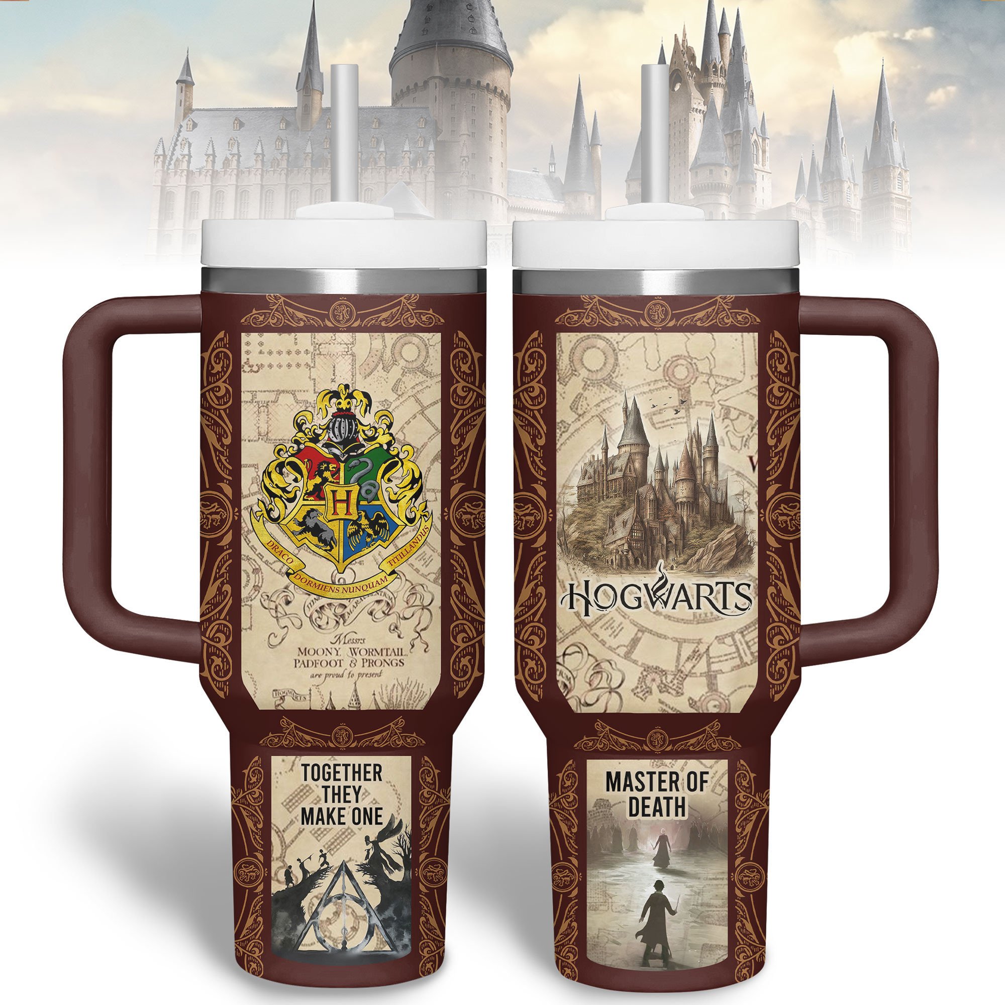 Harry Potter Movies Custom Stanley Quencher 40oz Stainless Steel Tumbler With Handle