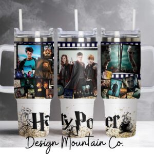 Harry Potter Movies Custom Stanley Quencher 40oz Stainless Steel Tumbler With Handle