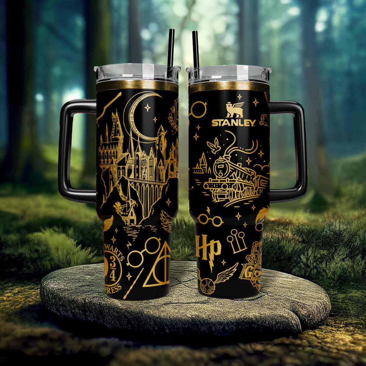 Harry Potter Movies Custom Stanley Quencher 40oz Stainless Steel Tumbler With Handle