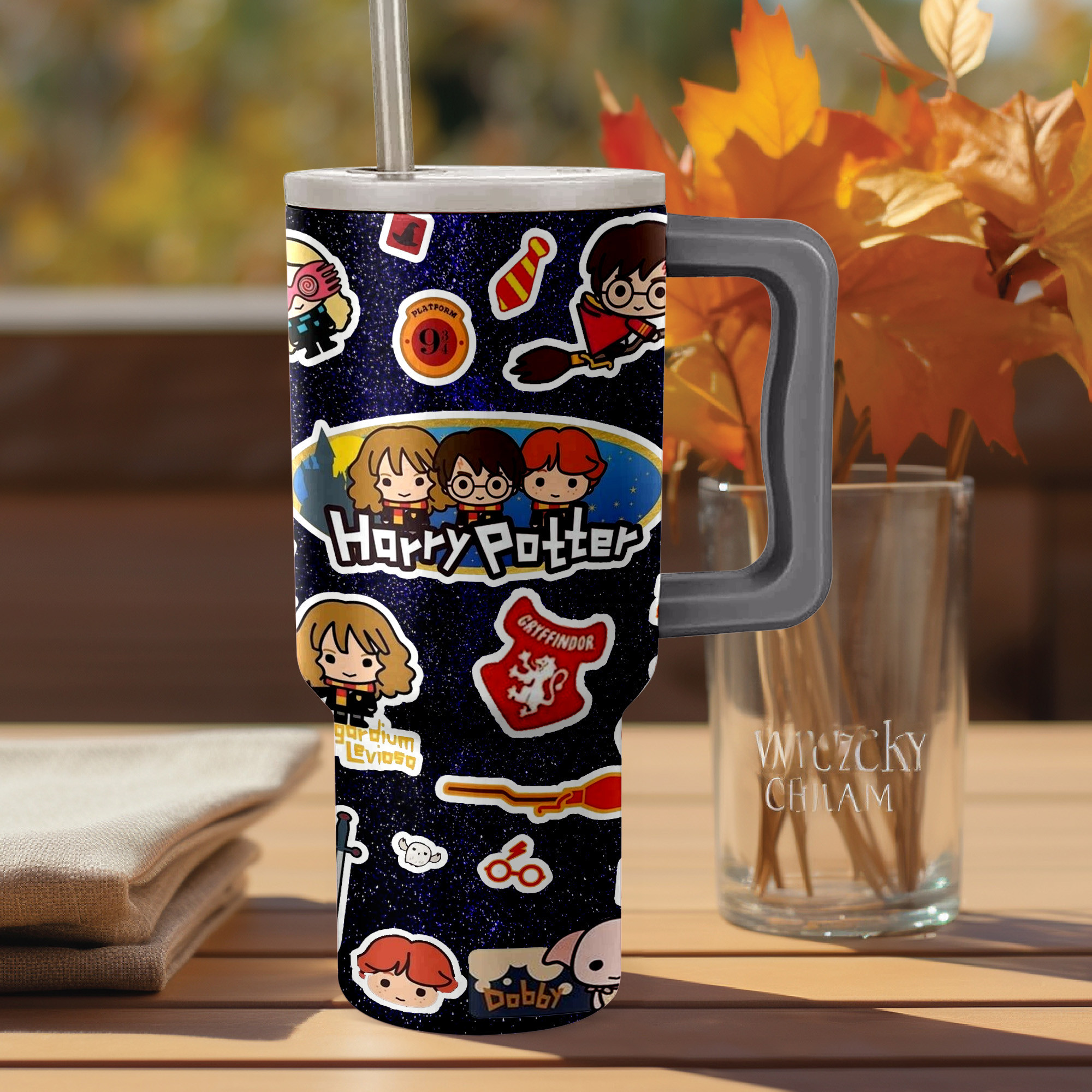 Harry Potter Movies Custom Stanley Quencher 40oz Stainless Steel Tumbler With Handle