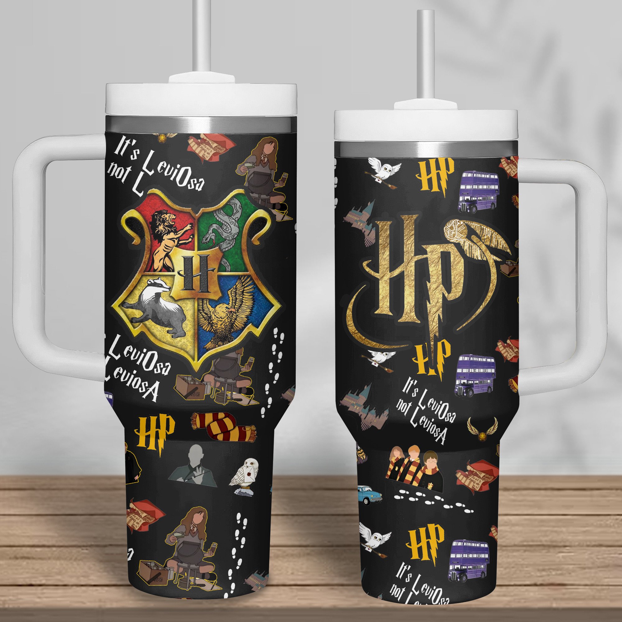 Harry Potter Movies Custom Stanley Quencher 40oz Stainless Steel Tumbler With Handle