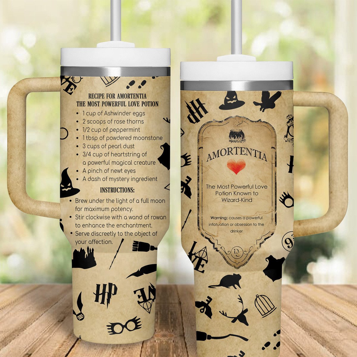 Harry Potter Movies Custom Stanley Quencher 40oz Stainless Steel Tumbler With Handle