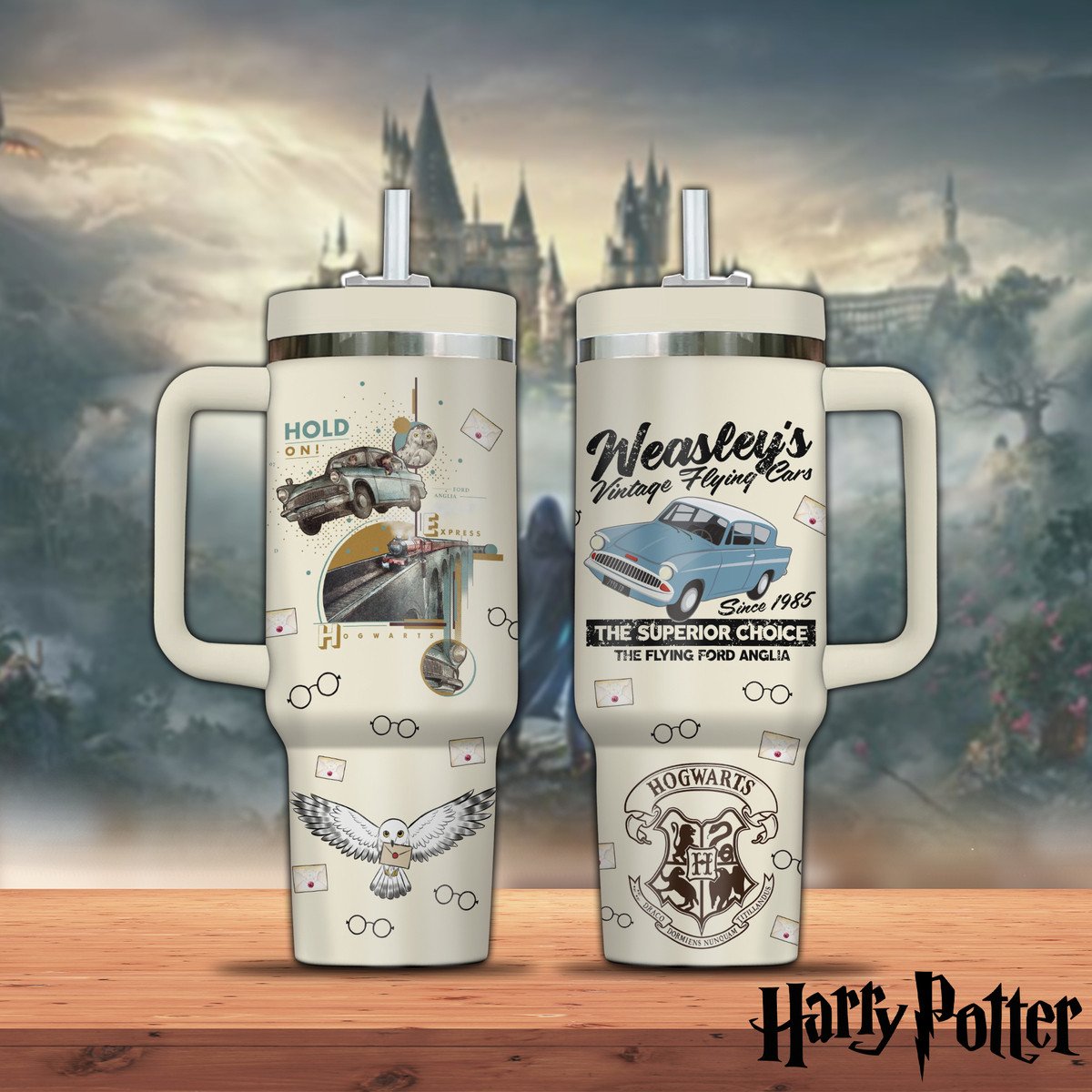 Harry Potter Movies Custom Stanley Quencher 40oz Stainless Steel Tumbler With Handle