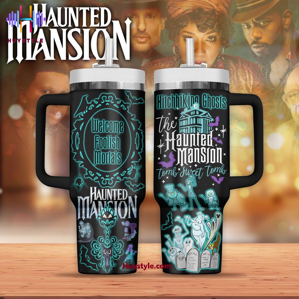 Haunted Mansion Movies Custom Stanley Quencher 40oz Stainless Steel Tumbler With Handle
