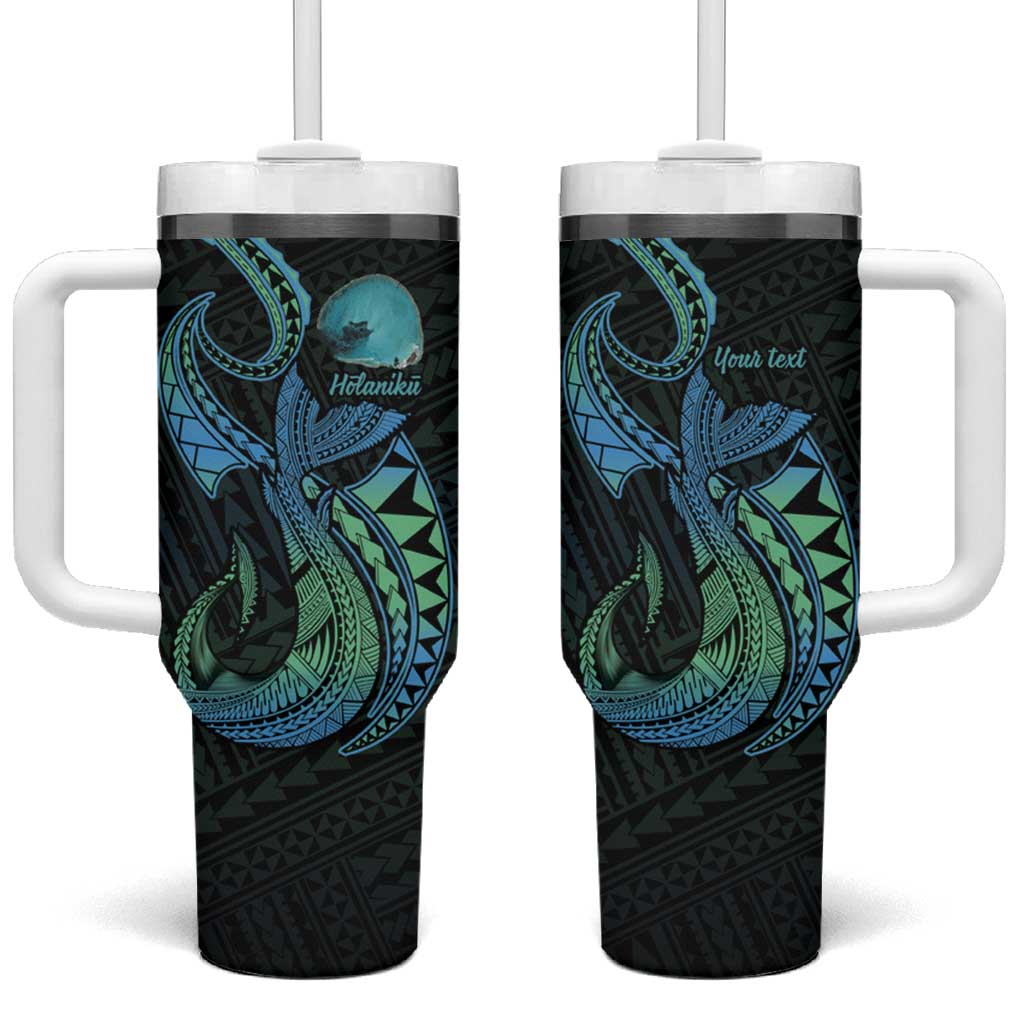 Hawaii Kure Atoll Holaniku Coral Reef with Polynesian Tribal Custom Stanley Quencher 40oz Stainless Steel Tumbler With Handle
