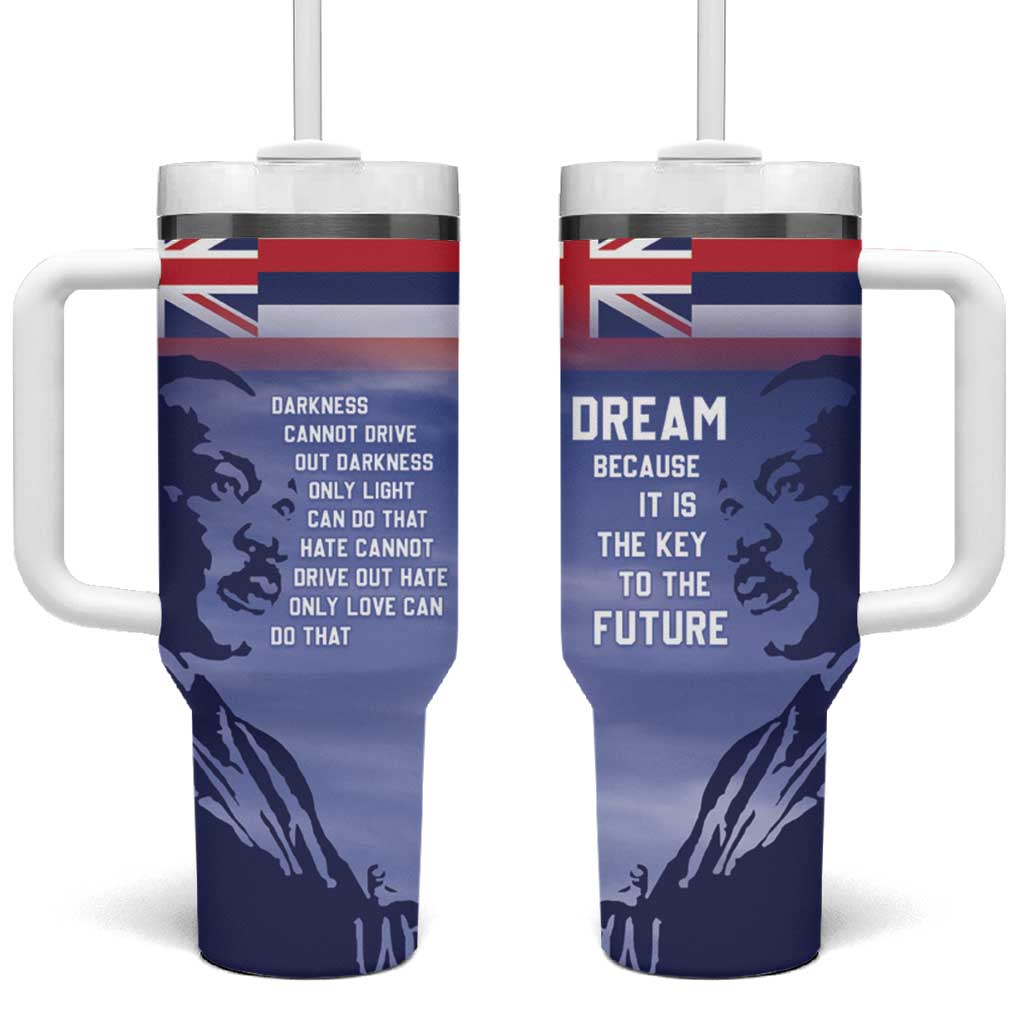 Hawaii MLK Day Custom Stanley Quencher 40oz Stainless Steel Tumbler With Handle