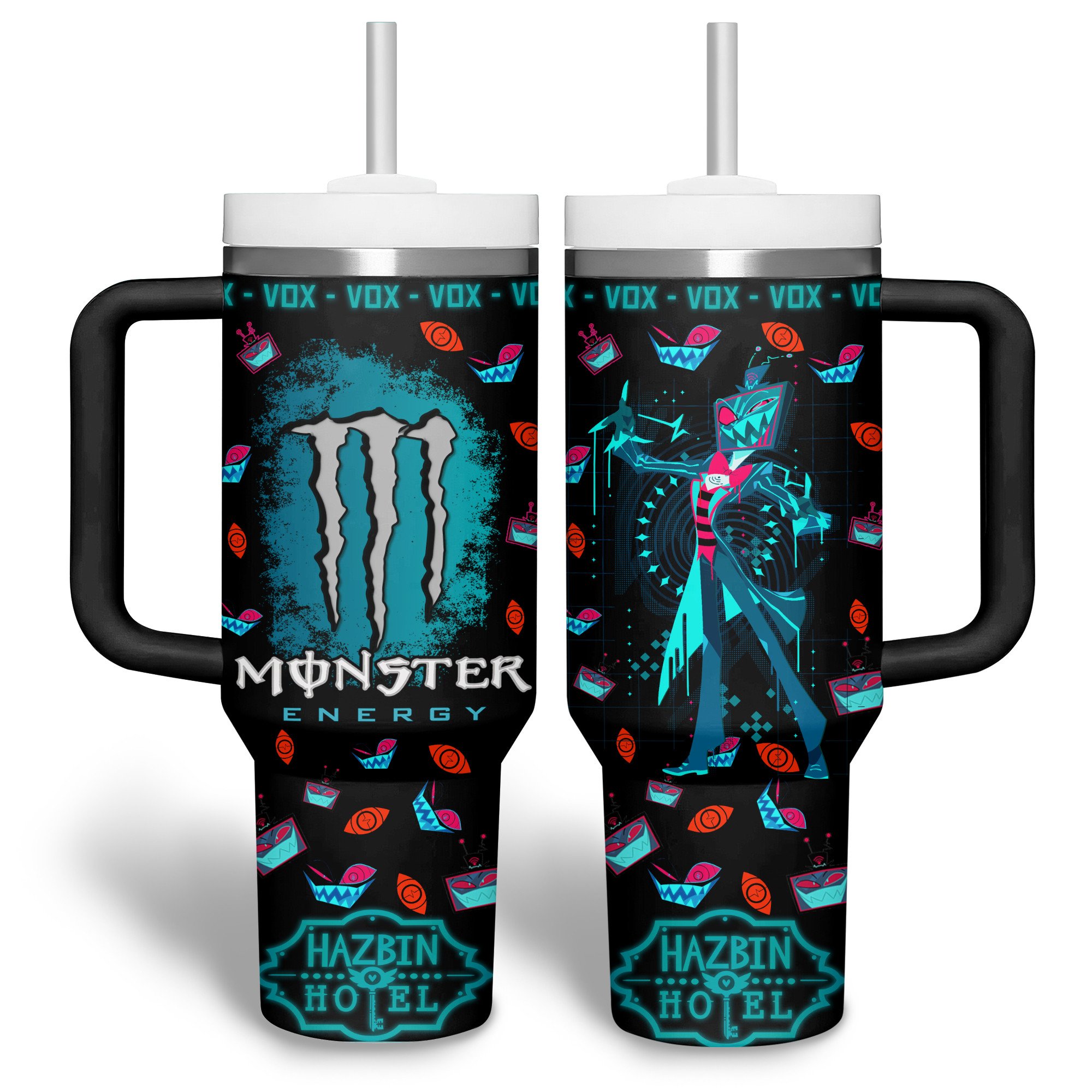 Hazbin Hotel Movies Custom Stanley Quencher 40oz Stainless Steel Tumbler With Handle