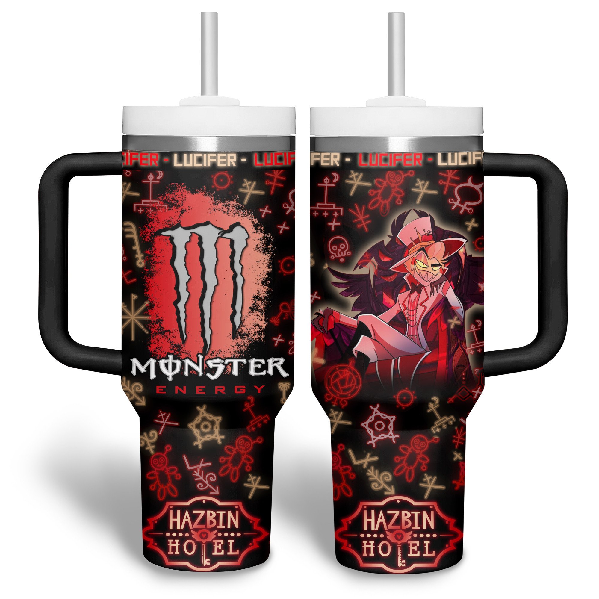 Hazbin Hotel Movies Custom Stanley Quencher 40oz Stainless Steel Tumbler With Handle