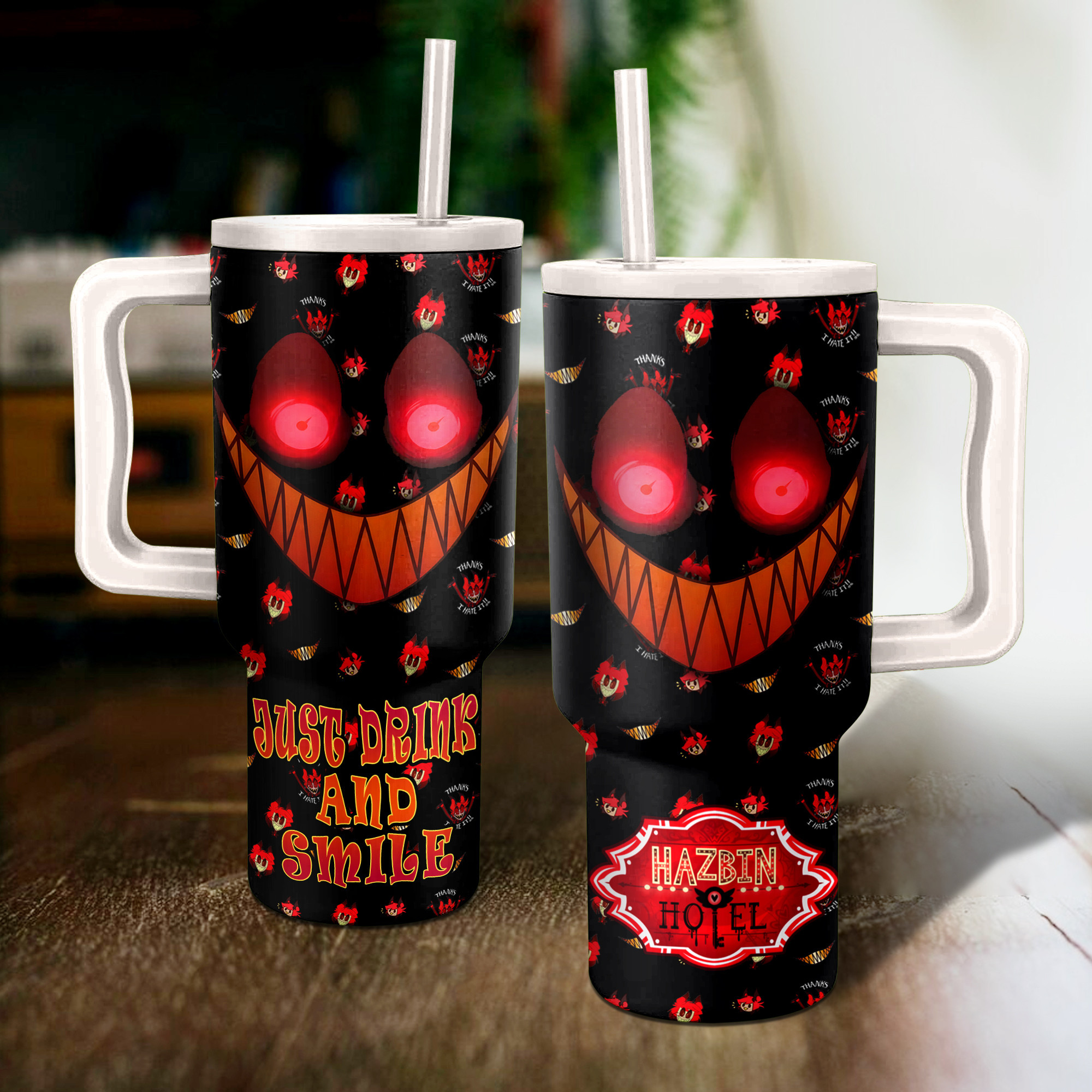 Hazbin Hotel Movies Custom Stanley Quencher 40oz Stainless Steel Tumbler With Handle