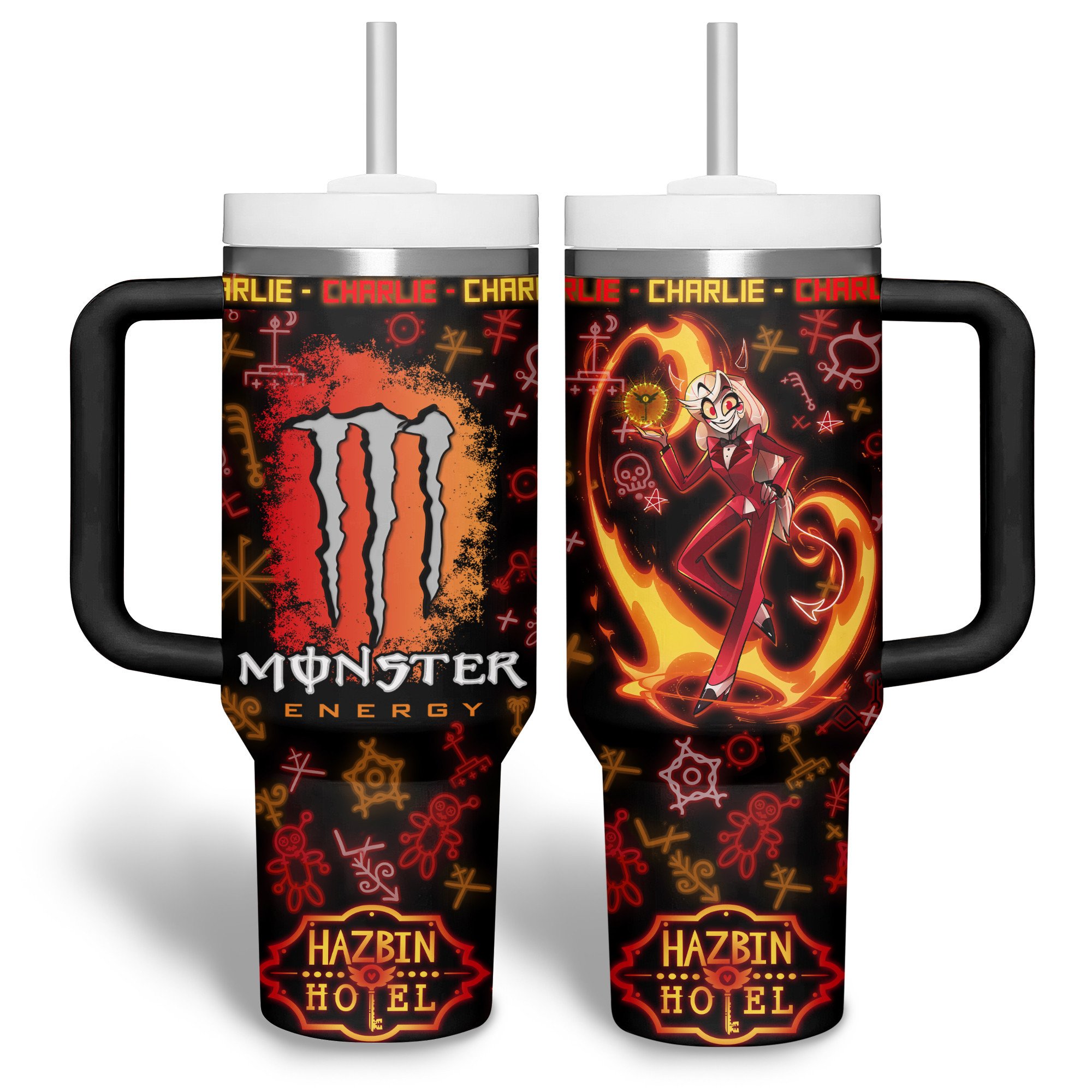 Hazbin Hotel Movies Custom Stanley Quencher 40oz Stainless Steel Tumbler With Handle