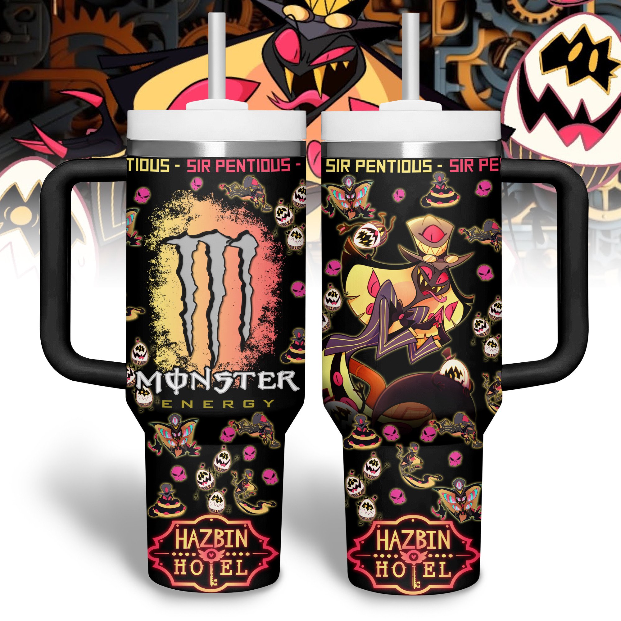 Hazbin Hotel Movies Custom Stanley Quencher 40oz Stainless Steel Tumbler With Handle