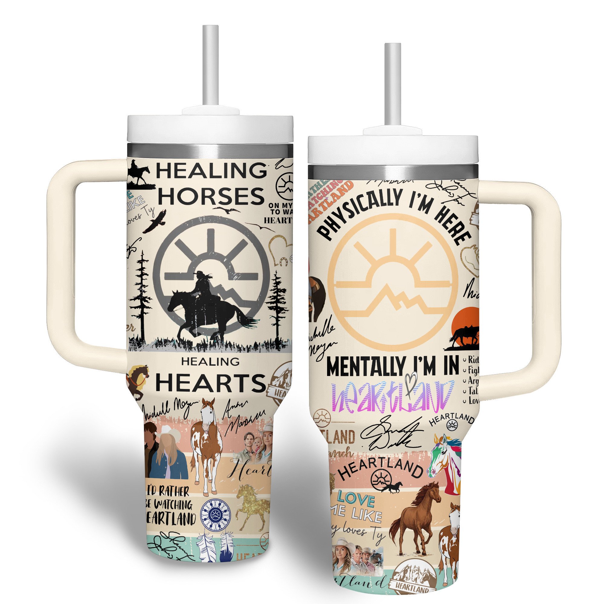 Healing Hearts Movies Custom Stanley Quencher 40oz Stainless Steel Tumbler With Handle