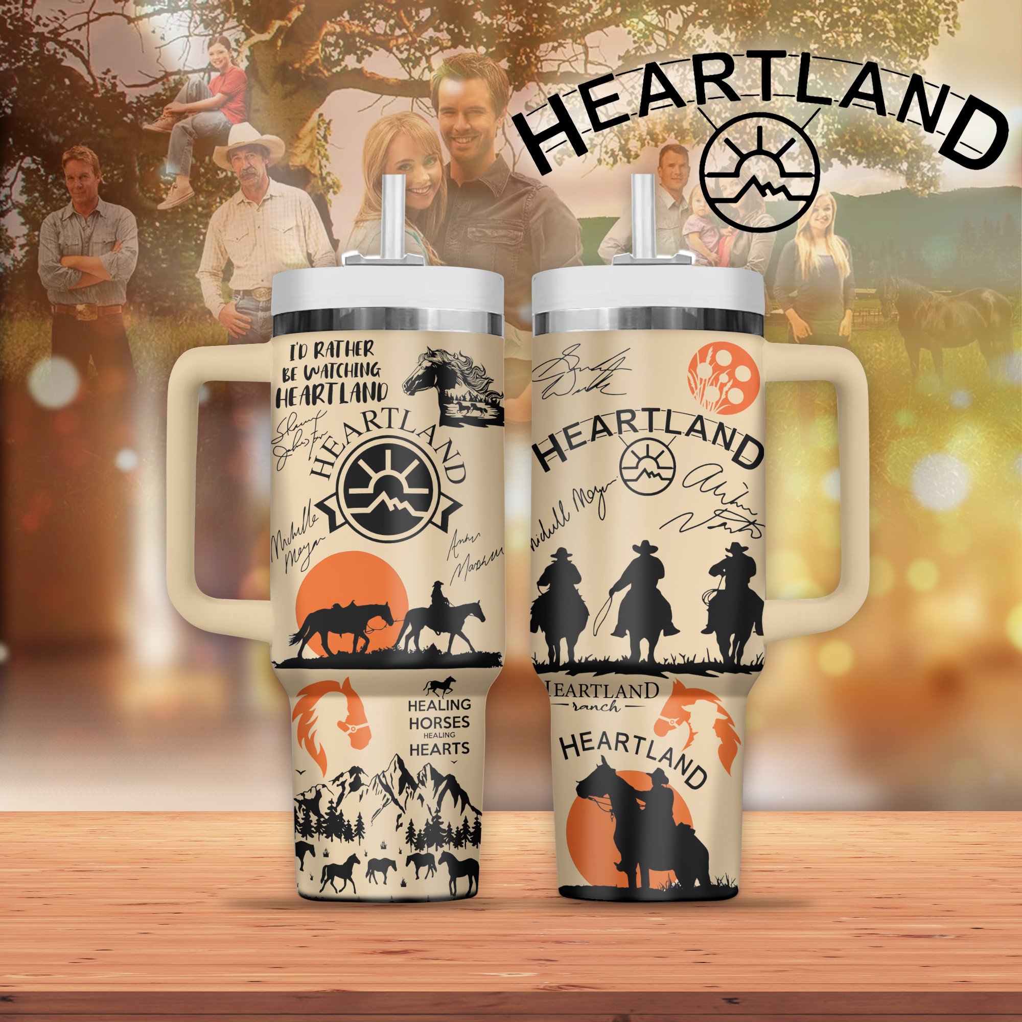 Heartland TV Series Custom Stanley Quencher 40oz Stainless Steel Tumbler With Handle
