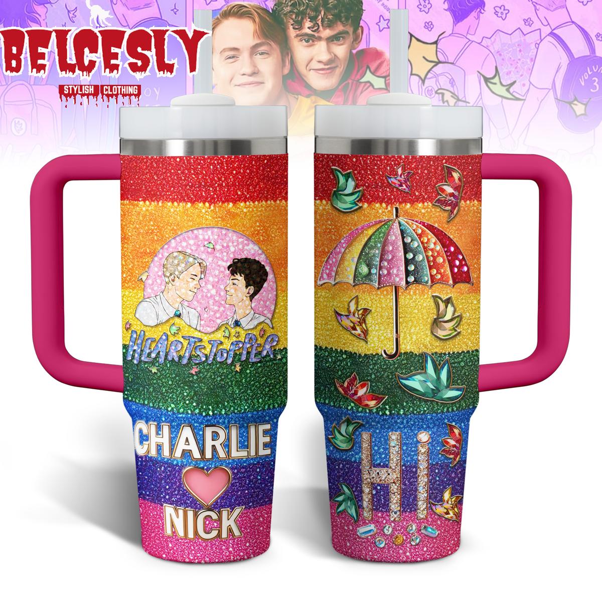Heartstopper Movies Custom Stanley Quencher 40oz Stainless Steel Tumbler With Handle