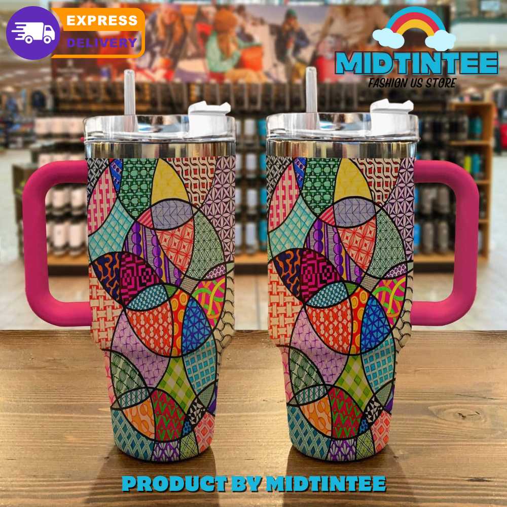 Hippie Custom Stanley Quencher 40oz Stainless Steel Tumbler With Handle