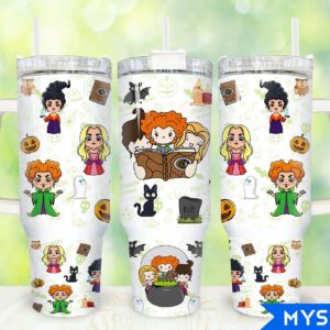Hocus Pocus Movies Custom Stanley Quencher 40oz Stainless Steel Tumbler With Handle