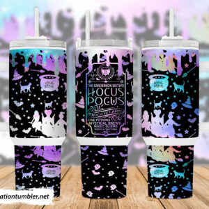 Hocus Pocus Movies Custom Stanley Quencher 40oz Stainless Steel Tumbler With Handle