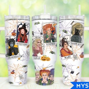 Hocus Pocus Movies Custom Stanley Quencher 40oz Stainless Steel Tumbler With Handle