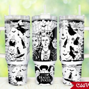 Hocus Pocus Movies Custom Stanley Quencher 40oz Stainless Steel Tumbler With Handle
