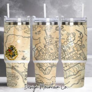 Hogwarts Harry Potter Movies Custom Stanley Quencher 40oz Stainless Steel Tumbler With Handle