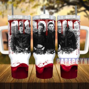 Horror Characters Custom Stanley Quencher 40oz Stainless Steel Tumbler With Handle