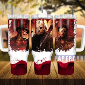 Horror Characters Custom Stanley Quencher 40oz Stainless Steel Tumbler With Handle