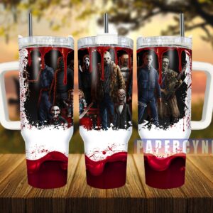 Horror Characters Custom Stanley Quencher 40oz Stainless Steel Tumbler With Handle