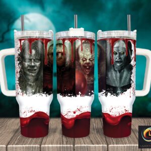 Horror Characters Movies Custom Stanley Quencher 40oz Stainless Steel Tumbler With Handle