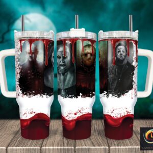 Horror Characters Movies Custom Stanley Quencher 40oz Stainless Steel Tumbler With Handle