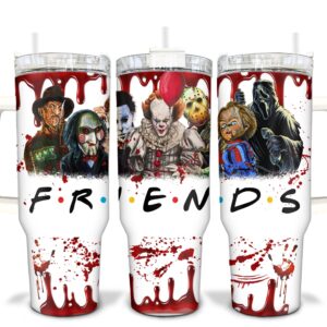 Horror Characters Movies Custom Stanley Quencher 40oz Stainless Steel Tumbler With Handle