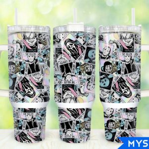 Horror Halloween Characters Movies Custom Stanley Quencher 40oz Stainless Steel Tumbler With Handle
