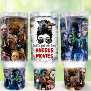 Horror Mom Custom Stanley Quencher 40oz Stainless Steel Tumbler With Handle