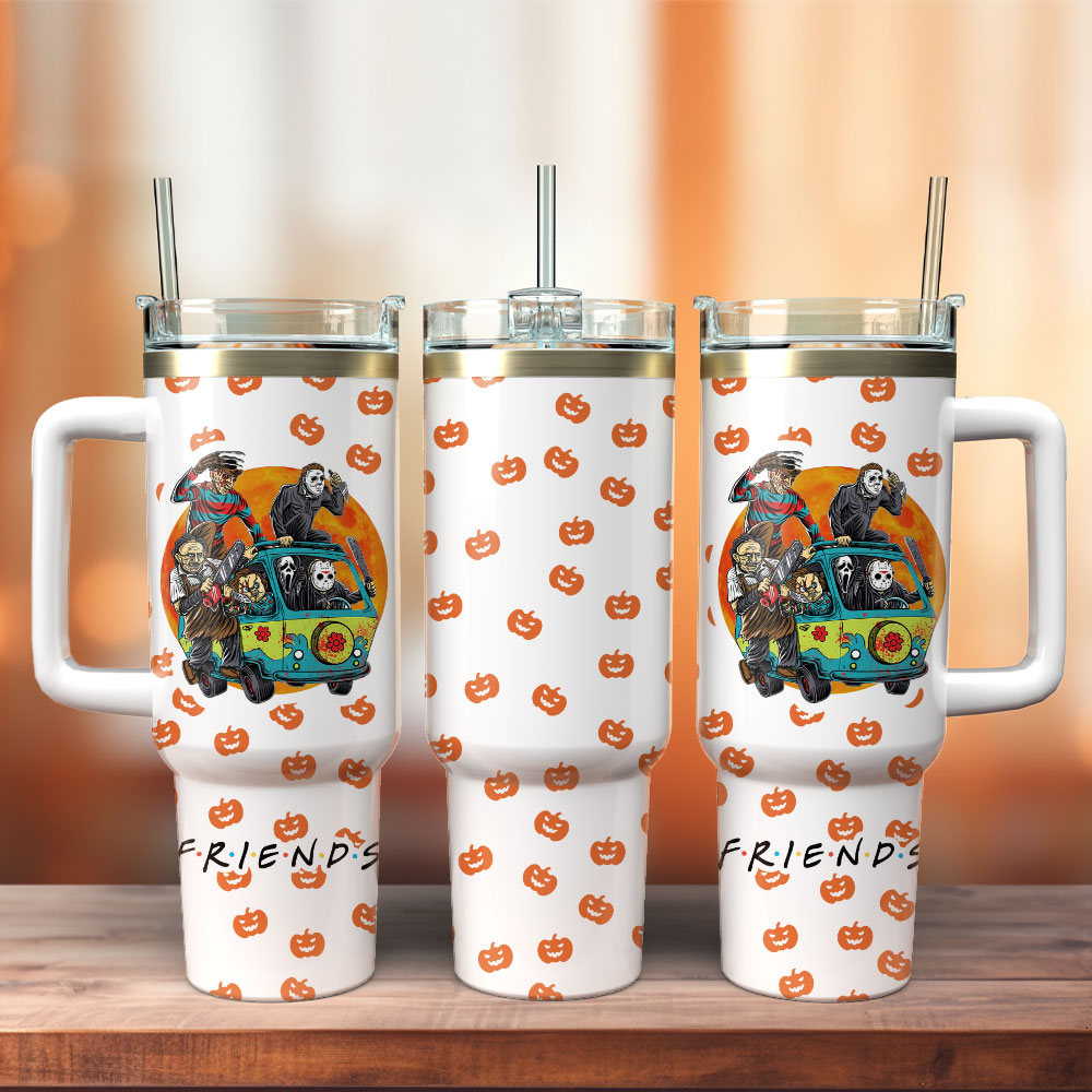 Horror Movie Characters Movie Custom Stanley Quencher 40oz Stainless Steel Tumbler With Handle