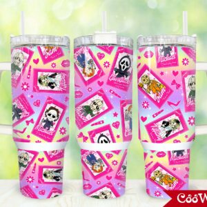 Horror Movies Characters Movies Custom Stanley Quencher 40oz Stainless Steel Tumbler With Handle