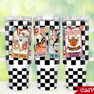 Horror Movies Characters Movies Custom Stanley Quencher 40oz Stainless Steel Tumbler With Handle